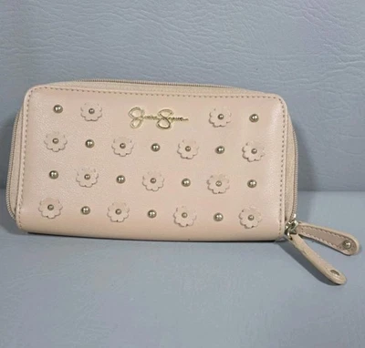 Jessica Simpson Cartera Floral Muñequera Billetera Teléfono Beige Tostado Lorelei Margarita Foto 1 de 4
