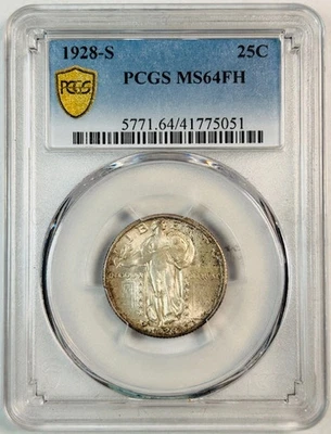 1928 S Standing Liberty Quarter PCGS MS-64 FH Full Head - Image 1 of 3