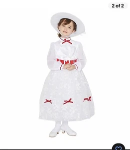 Disney Store Mary Poppins Kostüm Kleid Set & Mütze Mädchen Größe 7/8 - Bild 1 von 2