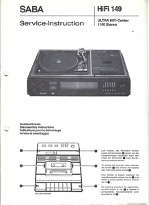 Saba Original Service Manual für ULTRA HiFi Center 1100 stereo - Picture 1 of 1
