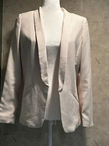 H&M Women's Pale Pink Open Front Blazer -Size 8 - Picture 1 of 4