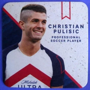 MICHELOB ULTRA, CHRISTIAN PULISIC  Beer COASTER Mat Anheuser-Busch MISSOURI 2022 - Picture 1 of 2