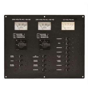 Cobalt Boat AC/DC Breaker Panel 415885 | Black Stainless Steel - Picture 1 of 5
