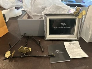 Michael Aram Butterfly Ginkgo Frame 5 x 7 Broken Easel Silvertone Fast Shipping - Picture 1 of 5