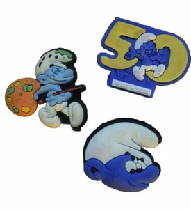 Set- 3 SMURFS SHOE CHARMS FITS CROCS 50th Anniversary & 2More 🌸FREESHIP🌻Cute🌼 - Picture 1 of 4