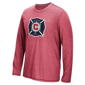 Chicago Fire MLS Adidas Men's Red Climacool Aeroknit Long T-Shirt - Picture 1 of 2