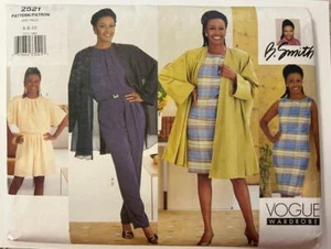 Vogue 2521 6 8 10 Armario B. Smith Mono Vestido Chaqueta Abrigo Costura Patrón - Imagen 1 de 3