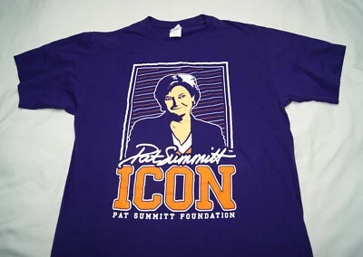 pat summit t shirt tennessee volunteers purple womens large - Image 1 of 4