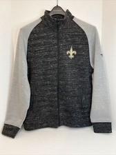 Fanatics Branded New Orleans Saints Full Zip Black & Gray Jacket Men's Size XL