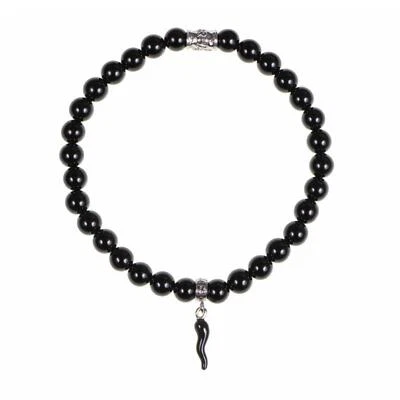 Bracciale Unisex GERBA HORN3 con Corno Pietre Naturali e Argento 925 - Immagine 1 di 3