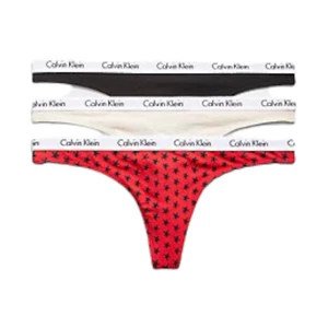 Calvin Klein 3-Pack Carousel Logo Cotton Thong Panties Women's Size X-Large - Picture 1 of 4