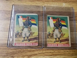 Lot Of 2 - 1936 Goudey Gum Soldier Boys Chewing Gum French African Zouaves #18 - Picture 1 of 5