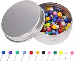 100 Pcs 1/8 Inch Small Round Ball Head Decorative Push Pins for Bulletin Board - Picture 1 of 6