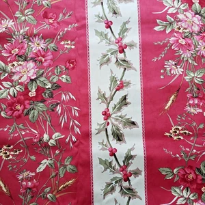 Wintergreen By 3 Sisters For Moda Red Floral Stripe 2 Yards x 44" 44011 - Picture 1 of 4