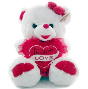 14" Valentine Teddy Bear Stuffed Animal Plush I love You Red Heart Oso D Peluche - Picture 1 of 4