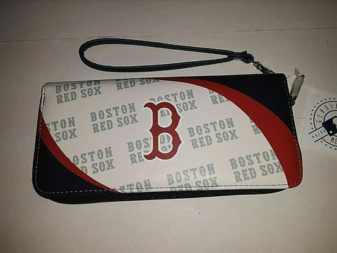 Boston Red Sox MLB Curve Zip Organizer Ladies Wallet Cover