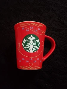 NWOT Starbucks 2020 Red Holiday Mug "Fa la la la" - 10 fl oz Capacity - Picture 1 of 4