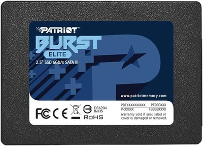 Patriot Burst Elite 480GB 2.5" SATA III SSD 450MB/s 7mm - Image 1 of 4