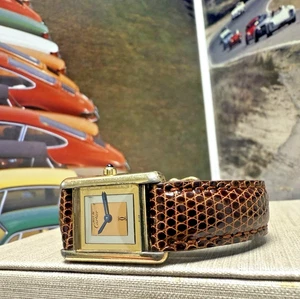 Ladies Cartier Must De Cartier Vermeil Tank Gold Sterling Watch Ref: 388001 - Picture 1 of 9