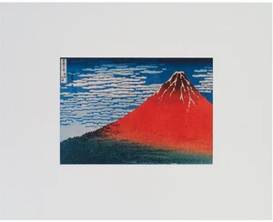 Red Fuji by Hokusai - British Museum Mounted Card (8 x 10 inches) - Picture 1 of 1