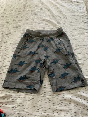 Hanna Andersson Boys Dinosaur Shorts Grey Size 8 - Image 1 of 3