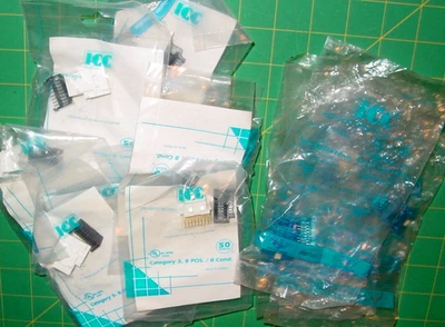 ICC Modular Communication Cable Terminal Jacks Mixed Lot Cat 3/5/8 Position NOS - Image 1 of 4