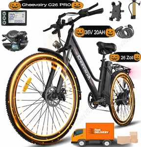 Cheevalry C26PRO 250W Bicicleta Eléctrica E-bike 36V20Ah Péndulo Hombre/Mujer 26 Pulgadas - Imagen 1 de 23
