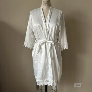 Silk Satin Bride Wedding Women Robe Dressing Sleepwear Lace Bathrobe Women - Picture 1 of 4