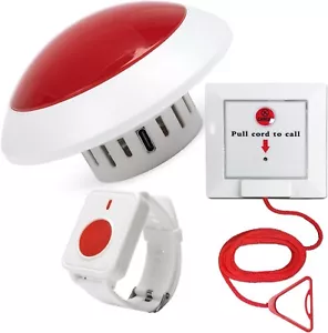 Timbre inalámbrico SOS alarma inodoro baño alarma etiqueta timbre para ancianos - Imagen 1 de 6