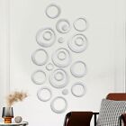 24 Pieces/72Pieces Silver 3D Circle  Wall Stickers Tv Backdrop  Living Room