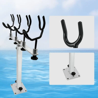 Fishing Aluminum Sure Grip Rod Pod Pole Holder Boat Steel PVC Coated Steel Wire - Image 1 of 4