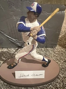 Figura de Gartlan firmada por Hank Aaron Atlanta Braves Salón de la fama Certificado de autenticidad Caja 755 en todo el mundo - Imagen 1 de 7