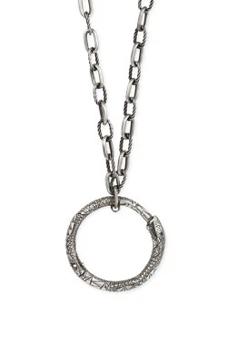 Gucci Ouroboros Mens Sterling Silver Pendant Necklace 35" - Image 1 of 4