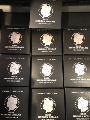 2021 and 2023 Morgan Silver Dollar US Mint Empty Boxes NO COIN - Image 1 of 2