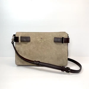 Kate Spade hellbraunes Wildleder mittlere Umhängetasche Schultertasche Geldbörse SELTEN PROBE Prototyp - Bild 1 von 12