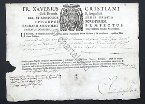 Certificato autentica reliquia San Vincenzo - 1790 - Foto 1 di 1