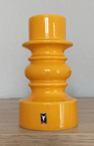 Schöner alter Keramik Kerzenständer Gallo Villeroy & Boch gelb 70er Jahre - Bild 1 von 7
