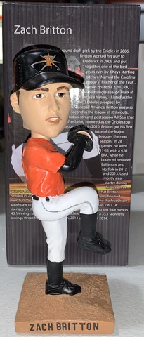 2015 Zach Britton Frederick Keys SGA Bobblehead Baltimore Orioles NY Yankees NIB Cover