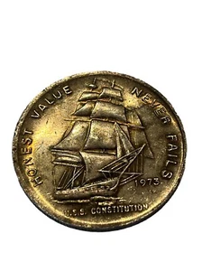 1973 USS Constitution One Troy Ounce Pure Silver Honest Value Never Fails Provo - Picture 1 of 10
