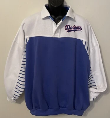 Vintage 90s LOS ANGELES LA DODGERS College Concepts 3-button Sweatshirt NWOT XL - Image 1 of 4