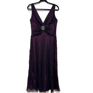 Vtg Y2K NWT Silk Babydoll Maxi Dress Size 12 Whimsigoth Fairycore Gothic Romance - Picture 1 of 5
