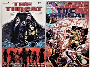 The Threat #1-2 Published By Stratum Comics *Signed by Estevez and Chuter - CO1 - Picture 1 of 6