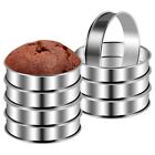 8 Pcs 4.1 Inch Muffin Tart Rings  Tart  Stainless Steel Round  Mold for5190