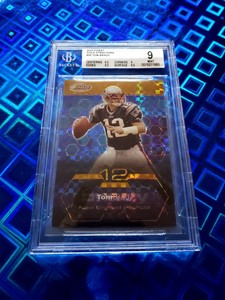 Vintage TOM BRADY 2003 Topps Finest Gold XFractor #35 BGS 9 MINT SP/175
