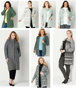 Choice of C&B Ladies Plus Sweater Cardigans / Coatigan Sweaters Sizes 1X, 2X - Picture 1 of 14