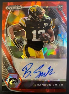 2021 Panini Prizm Draft Picks Autographs Prizms Red Ice #153 Brandon Smith - Picture 1 of 2