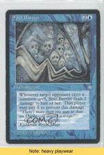 1995 Magic: The Gathering - Ice Age Soul Barrier READ 0o9