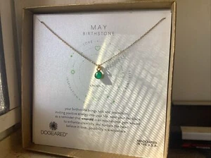 Dogeared Small Emerald May Birthstone Pendant Necklace, Made In The USA - Picture 1 of 5