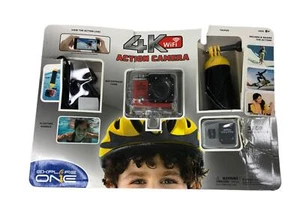 ExploreOne 4K Wi-Fi Action Helmet Camera W/32 GB Micro SD Memory Card - Picture 1 of 12