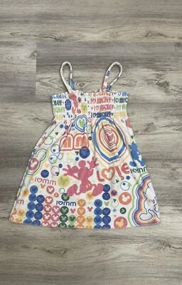Disney Parks White Multicolor Pullover Sleeveless Dress Girl's Size XS - Image 1 of 4